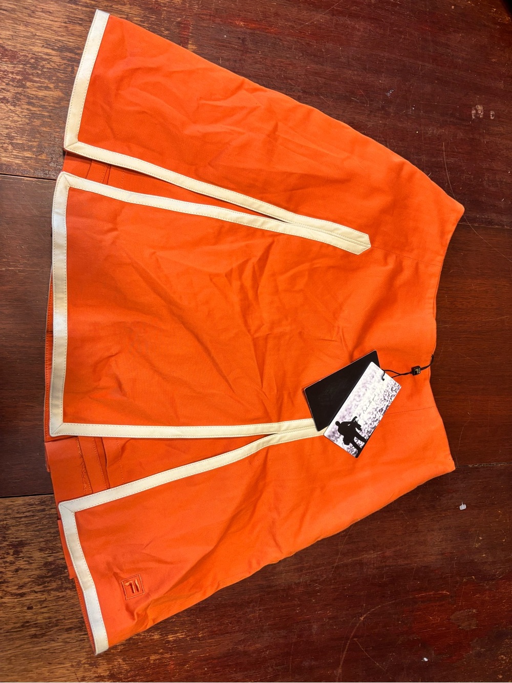Orange Trimmed A-Line Golf Skirt
